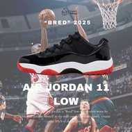 Canned Food Selection Air Jordan 11 Low Bred 2025 Black Red Classic FV5104-006 FV5121-006