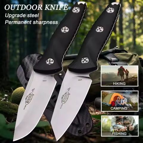 USA M390 outdoor hunting knife + scabbard, all-in-one jungle hunting knife, outdoor EDC survival kni