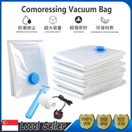 [SG Seller] Thickened Vacuum Bags for Clothes Travel Vacuum Storage Bag Reusable Vacuum Bag Sealer Packing Bag Storage Compression for Clothes Space Saver Vacuum Bag Suitable for Toys Blanket Clothes Pillow Vacuum Bag Foldable Seal Clothes Organizer Bags