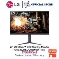LG 27GS75Q-B GAMING MONITOR ( 27" IPS QHD / 1Ms / 180Hz@OS / G-SYNC Compatible / HD MI + DP)