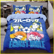 ST2 BLUE LOCK 3IN1 Bed Sheet Quilt Cover Pillowcase Bedding Set Home Bedroom Washable Anime Suit TS2
