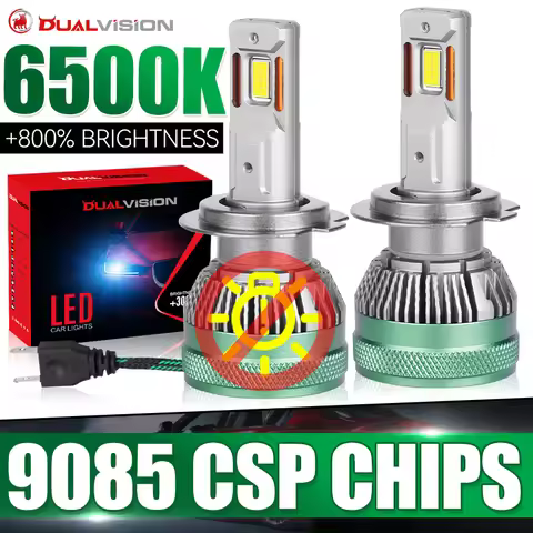 Dualvision 6500K H4 H7 H11 LED Canbus No Error 9085 CSP H1 H3 H8 9005 9006 HB3 HB4 9012 HIR2 H9 Led 