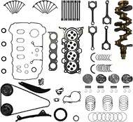 Head Gasket Set Timing Chain Kit & VVT Engine Rebuild Kit Crankshaft Connecting Rods & Pistons Valve