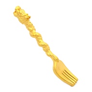 Top Cash Jewellery 999 Pure Gold Fork Display Piece