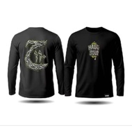 KATUN Long sleeve screen printed t-shirt haul solo Arabic letters grey t-shirts distro unisex cotton