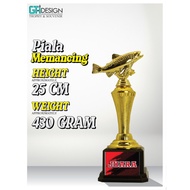 FISHING TROPHY / PIALA MEMANCING ( TAPAK BERAT & PRINT ATAS PLATE METAL) FT3