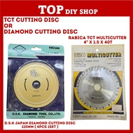 TCT CUTTING DISC OR DIAMOND CUTTING DISC