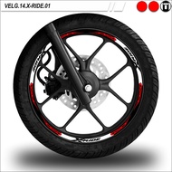 MOTORCYCLE WHEEL VARIATION STICKER Ring 14 ALL YAMAHA X-RIDE 01