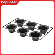 Woeuri Baking Pan with Vertical Cup Design Cupcake Baking Tray Non-stick 6-cavity Popover Cake Pan f