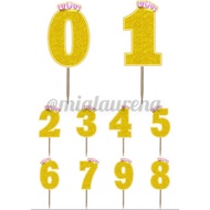 Birthday cake topper number 0-9 birthday cake decoration number