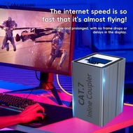 OKCATZONE 1PC CAT.7 Aluminum Alloy Ethernet Coupler Stable Anti-Interference Connector Long Distance