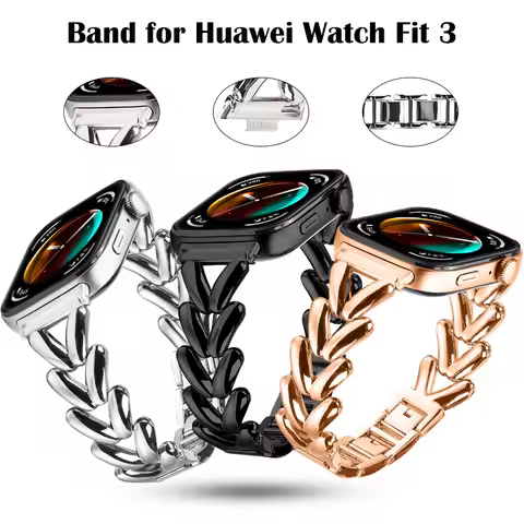 Metal Strap for Huawei Watch Fit3 Smart Watch for Xiaomi Huawei Watch Fit 3 Watchband Bracelet Repla