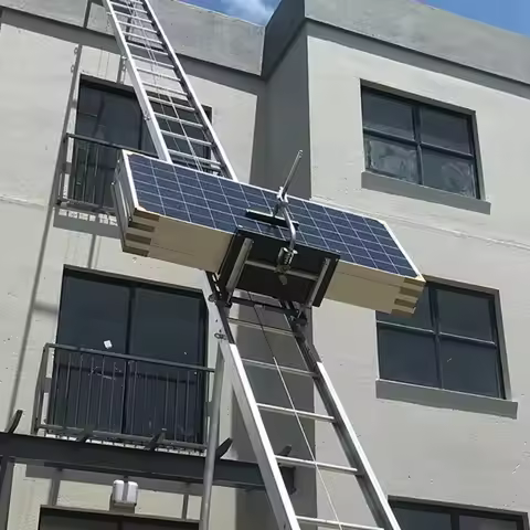 300KG 2-25m Electric Solar Panel Lift for Glass PV Module Flat Sloped Roof Installation