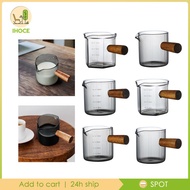 [Ihoce] Small Glass Espresso Measuring Cup Heat Resistant for Hotel Home Office
