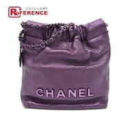 香奈兒 IC Chip CHANEL22 Lamé 全紫色肩包