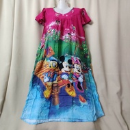 BD (Size XL) (Cartoon) (Bunga) Baju Tidur Batik/Baju Batik | Batik Night Dress/Batik Dress - Cotton 