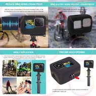 GoPro Hero 12/11/10/9 Wind Noise Reduction Sponge Mufflers黑色泡沫防風降噪海綿視頻消音器外殼防風聲