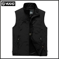 VUUG Outdoor Vest Men S Multi-Pocket Tooling Vest Fishing Mountaineering Photography Quick-Drying Ve