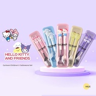 H&X 2pcs Baby Tableware Set Spoon Fork Utensils