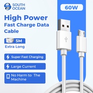 South Ocean 60W Micro USB Cable 3M/5M CCTV Phone Android Super Long Fast Charging Sync Data Cord