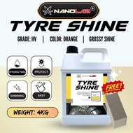 Tyre Shine (4L) | Tyre Wax & Polish | Premium Tyre Wax with Silicone | Shine & Kilat [NANOLAB]