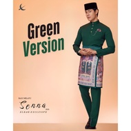 ELRAH EXCLUSIVE BAJU MELAYU 2025 SENNA TONA HIJAU/GREEN SOFT MINT EMERALD Slim Fit