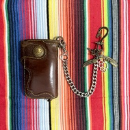 WALLET CHAIN - WHITE BRASS AND SOLID BRASS CHAIN - ANTIQUE HOOK