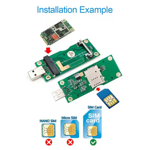 C9-1 Pcs Mini PCI-E To USB Adapter Mini PCI-E To USB2.0 Adapter With SIM 8Pin Card Slot Plug And Pla