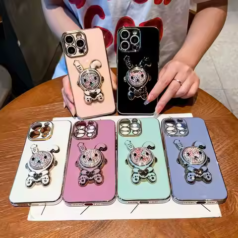 Cute Candy Color Rabbit Holder Stand Phone Case For Huawei Y6S Y8S Y9S Y6P Y8P Y7A Y6 Y7 Y9 Prime P 