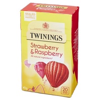 Twinings Strawberry and Raspberry Tea ทไวนิงส์ ราสเบอรี่และสตอเบอรี่ ชาอังกฤษ (UK Imported) 2กรัม x 20ซอง