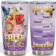 HOKI Christian Gifts For Women, Religious Gifts For Women of Faith, Inspirational Gifts For Women, Best Friend Birthday Gifts For Women - 20oz Stainless Steel Coffee Tumbler Travel Mugs with Lid