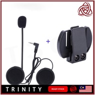 V4 V6 Intercom Helmet Headset Accessories Microphone Mic Speaker & Clip Interphone Replacement Mount