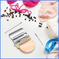 Darning Loom Kit Portable Small Tool with 9 Needles Knit Patch Darning Loom for Men Women Beginners 