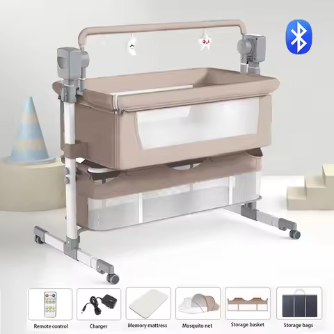Baby Bed Baby Cradles Baby Crib Moises for Babies Baby Swing Electric Foldable Newborn Mother Kids P