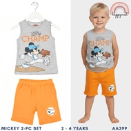Mickey Mouse Boys Tank Top & Shorts OOTD Sando Set 2-4 Years AA399