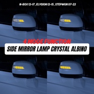 MTTO Honda N-box Elysion Stepwgn Exterior Car Side Mirror DRL LED Chrome Crystal Albino Lamp Accesso