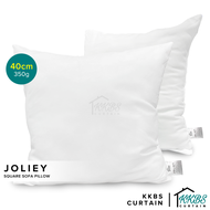 KKBS CURTAIN Joliey Bantal Sofa Segi Empat Putih 40cm 350g (Joliey Square Sofa Pillow White Inner Cushion Throw Pillow)