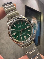 全新 ROLEX OP41 #134300 綠面