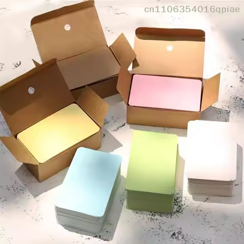 （Summer4）100pcs/box Kraft paper card color blank business card message thank you card