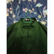 Baju Melayu Preloved Jakel Awal Ashaari warna hijau/Emerald Green(Saiz XL)