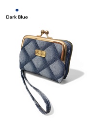 [Blueberry Wallet] Dompet Wanita Funatic Vintage Kiss Lock Dompet kartu koin Aksen Gold Kasual