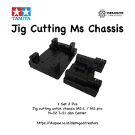 Original MS Chassis Suspension STO NT MS-L MS Pro N-02 T-01 Tamiya Cutting JigDesign - Black