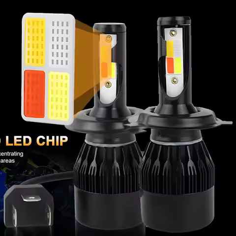 4Colors Strobe 80W Bulb H4 H7 LED Car Headlight Lamp Car Flashing Fog Light H8 H9 H11 9005 9006 LED 