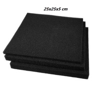 Black foam biofoam aquarium filter media size 25 x 25 x 5 cm