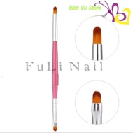 2-headed brush: apply Gel, apply ombre