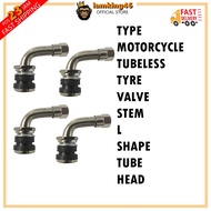 KEPALA TIUB TYPE MOTORCYCLE TUBELESS TYRE VALVE STEM (L SHAPE TUBE HEAD) FOR SCOOTER 1PCS