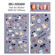 Cute 5D nail stickers HG-5D269 (Pieces) for nail decoration