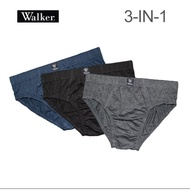 Natasha Arjun Walker Men's 3-in-1 Brief W/ Inside Garter, Material: Cotton Blend