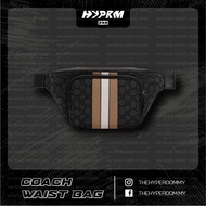 C0ACH Nylon Leather Monogram Waist Bag