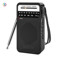 DaAM FM Pocket Radio, Transistor Radio with Loudspeaker, Headphone Jack, Portable Radio for Indoor, Outdoor Use70399DD